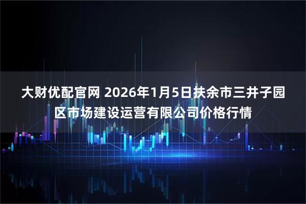 大财优配官网 2026年1月5日扶余市三井子园区市场建设运营有限公司价格行情